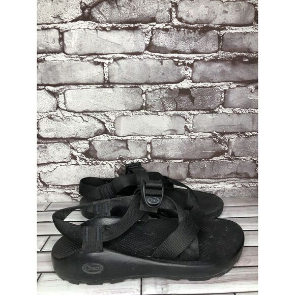 Chaco Black Synthetic Cross Strap Hiking Rubber Sole Sandals Men’s Sz 9M US/42EU - Picture 15 of 15